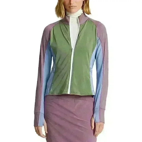 NEW! RLX Golf Ralph Lauren Women's M Color-Blocked Jersey Jacket NWT $168 - Picture 4 of 5